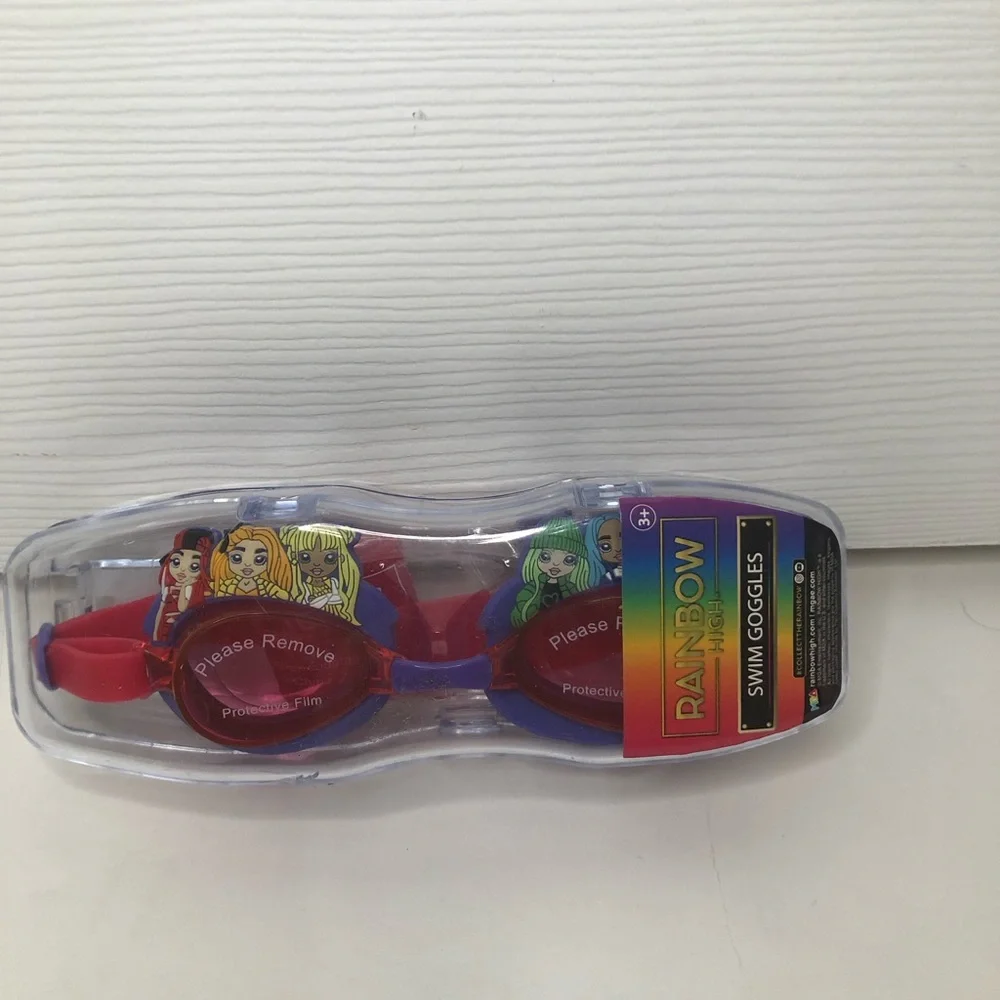 Rainbow High new in box swim goggles with rainbow high girls pink purple swim‎